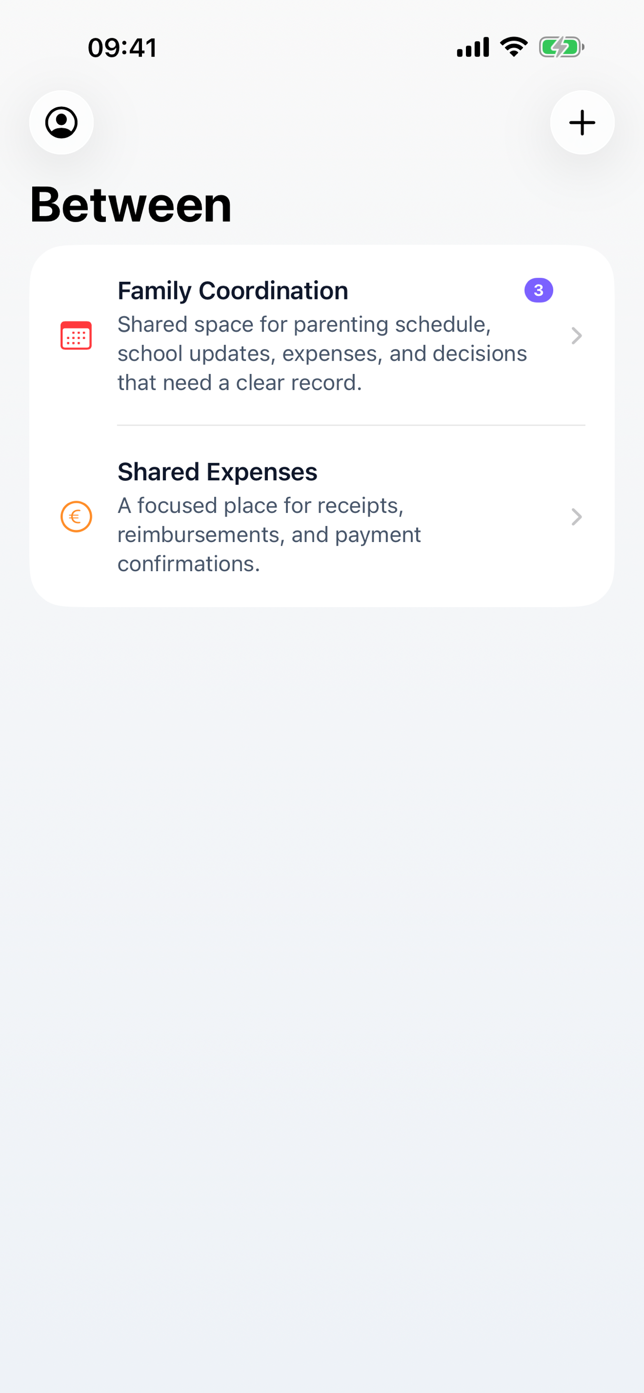 Between conversation list screenshot